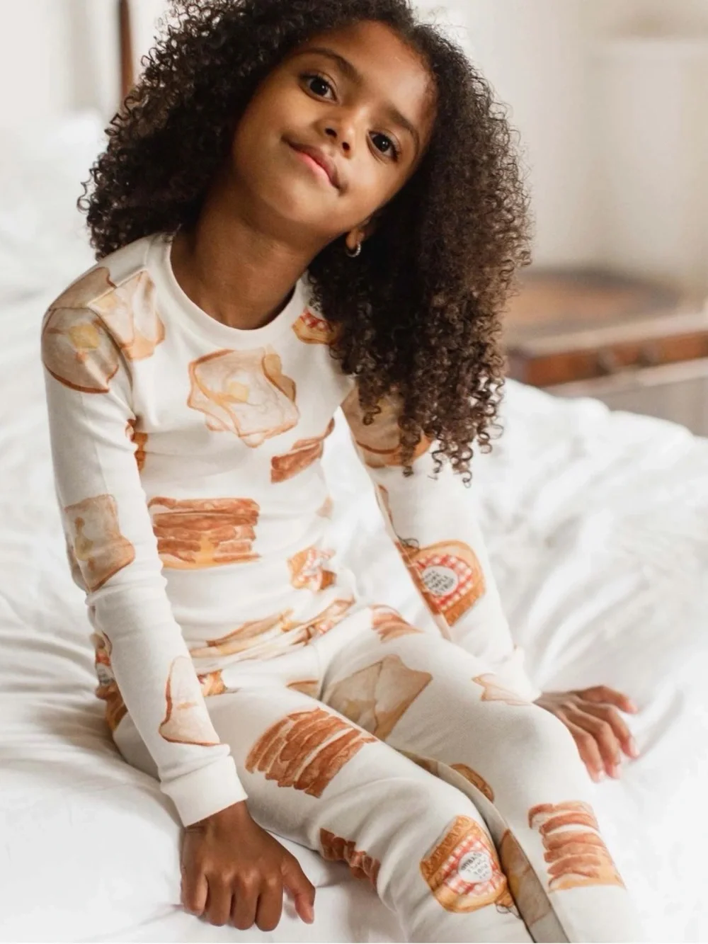 Toddler Unisex French Toast 100% Organic Pajama Set